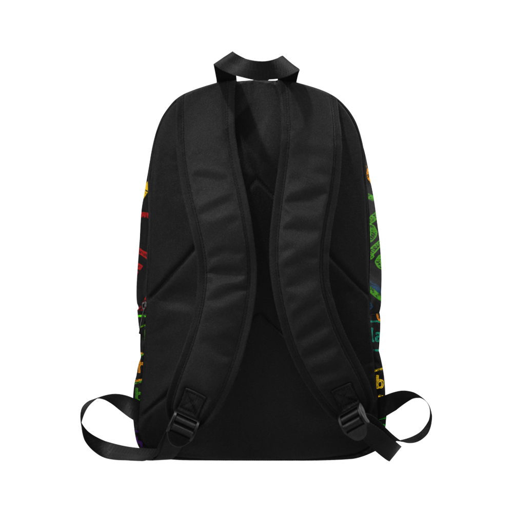 Backpack Colorful Quote Fabric Backpack for Adult (Model 1659)