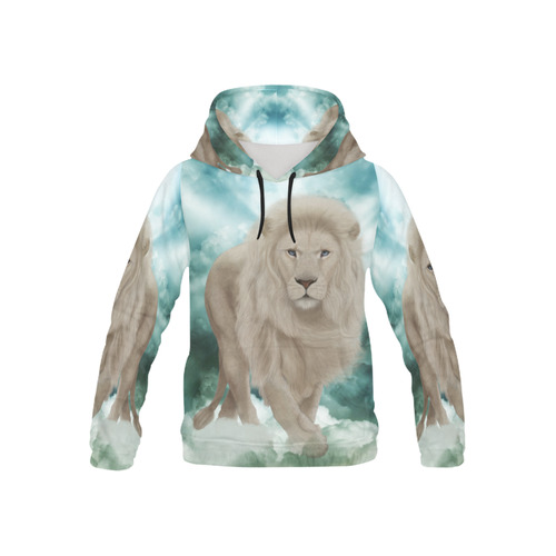 The white lion in the universe All Over Print Hoodie for Kid (USA Size) (Model H13)