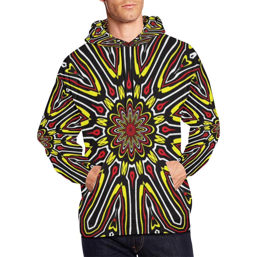 Oriental Kaleido 13 by JamColors All Over Print Hoodie for Men/Large Size (USA Size) (Model H13)