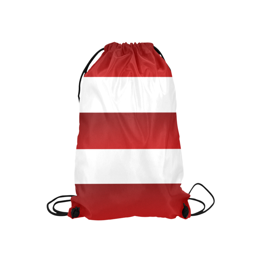 Red White Stripes Small Drawstring Bag Model 1604 (Twin Sides) 11"(W) * 17.7"(H)