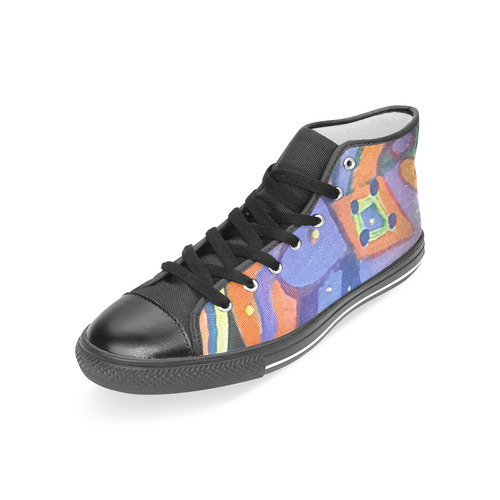 Funky Design Women's Classic High Top Canvas Shoes (Model 017)