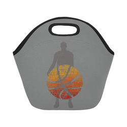 Lunch Bag Basketball Neoprene Lunch Bag/Small (Model 1669)