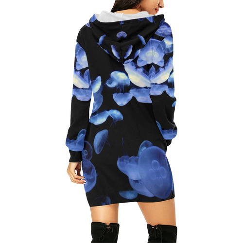 Dangerous Beauties All Over Print Hoodie Mini Dress (Model H27)