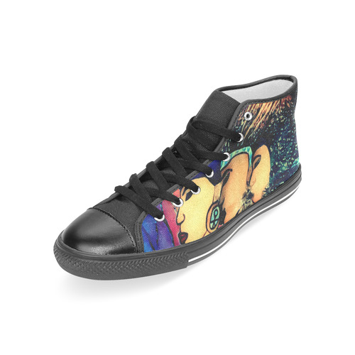 Afro Woman Shoes Women's Classic High Top Canvas Shoes (Model 017)