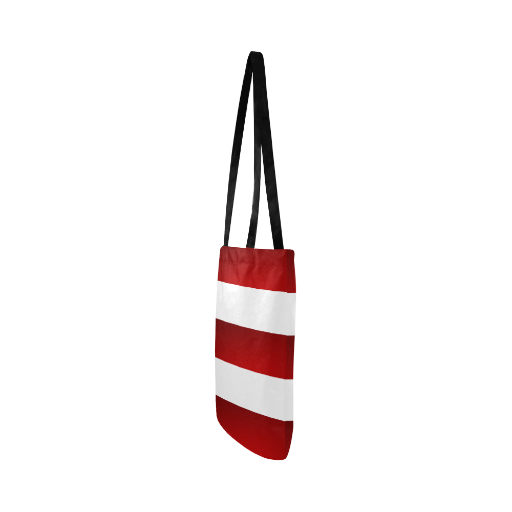 Red White Stripes Reusable Shopping Bag Model 1660 (Two sides)