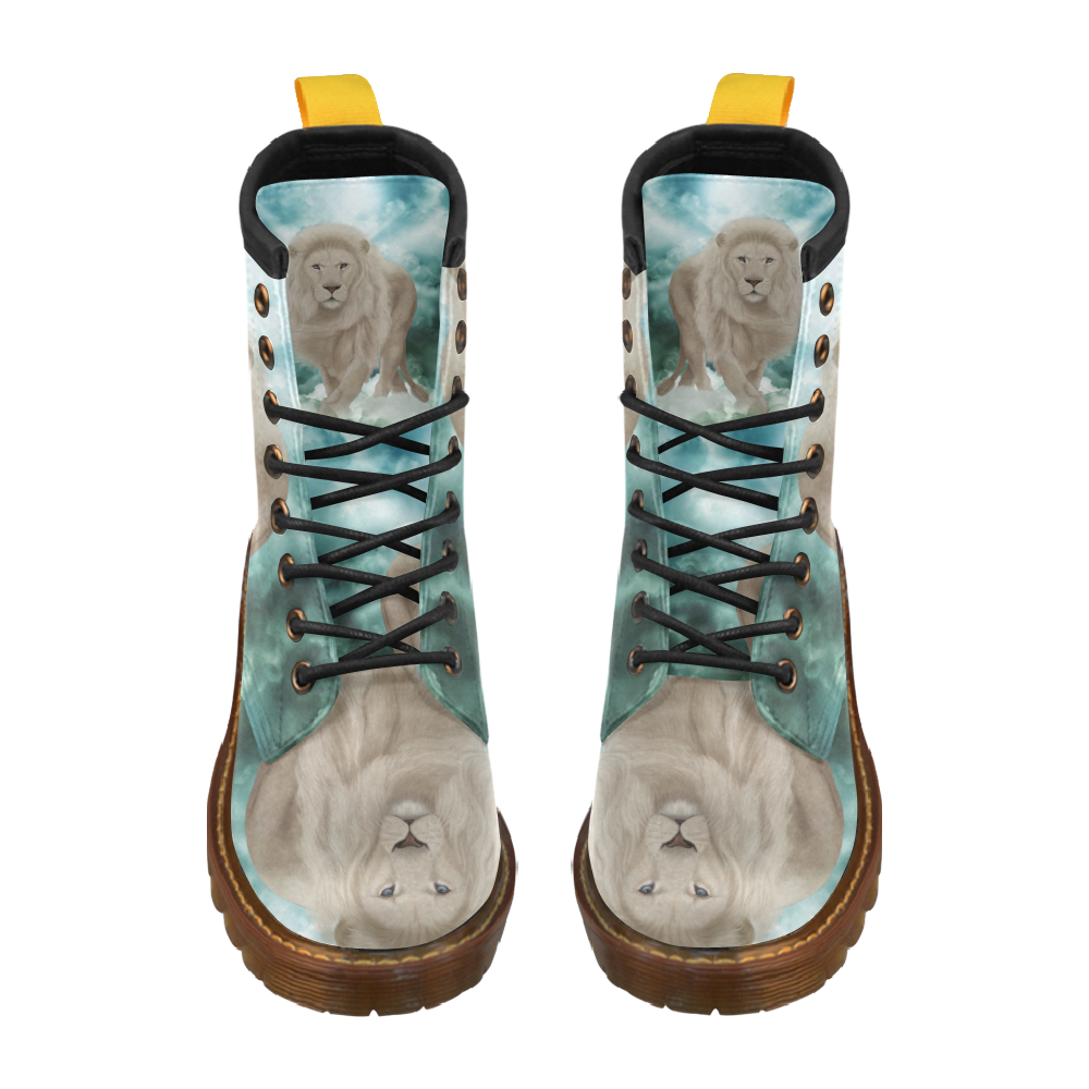 The white lion in the universe High Grade PU Leather Martin Boots For Women Model 402H