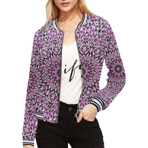 Oriental Kaleido 11 by JamColors All Over Print Bomber Jacket for Women (Model H21)