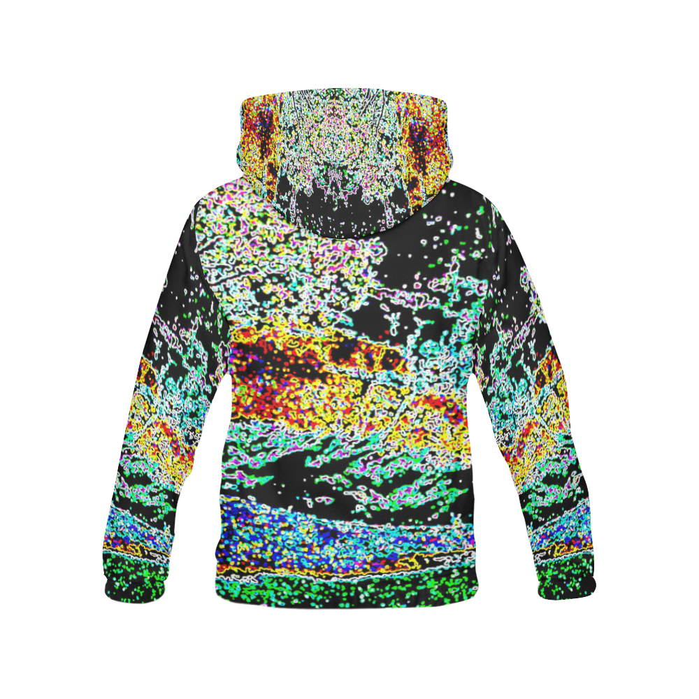 Day To Night All Over Print Hoodie for Women (USA Size) (Model H13)