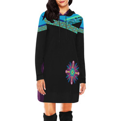 DeliAh by Vaatekaappi All Over Print Hoodie Mini Dress (Model H27)