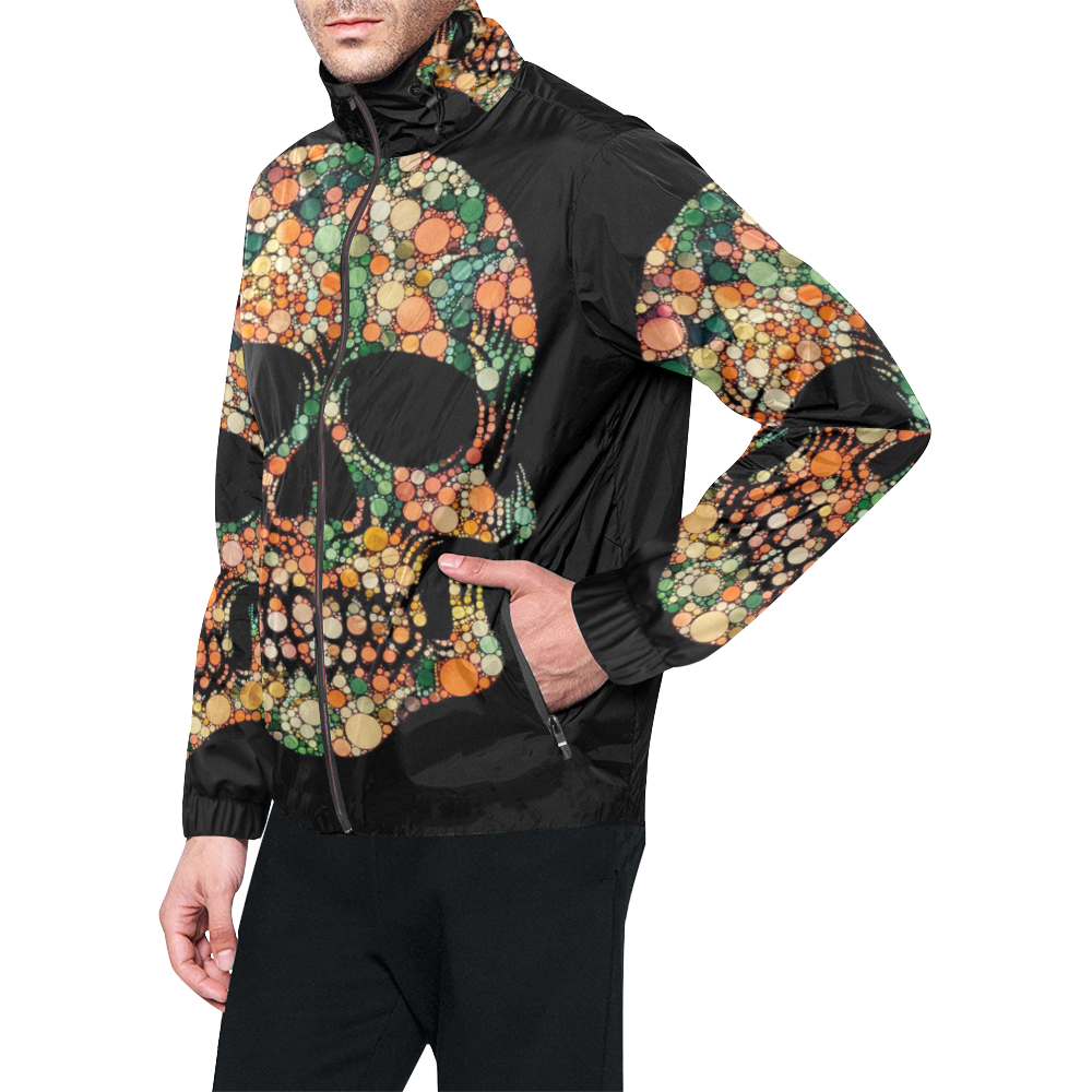 Awesome Bubble Skull D by JamColors Unisex All Over Print Windbreaker (Model H23)
