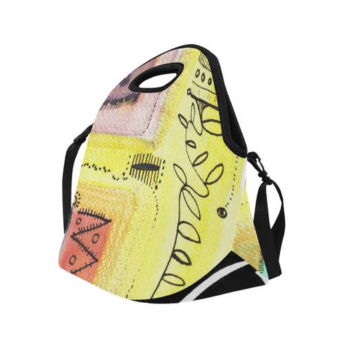 logo+chameleon+1 Neoprene Lunch Bag/Large (Model 1669)