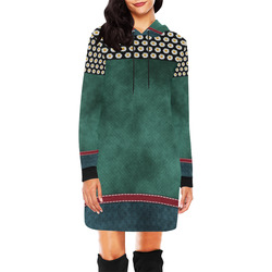 Sahra by Vaatekaappi All Over Print Hoodie Mini Dress (Model H27)