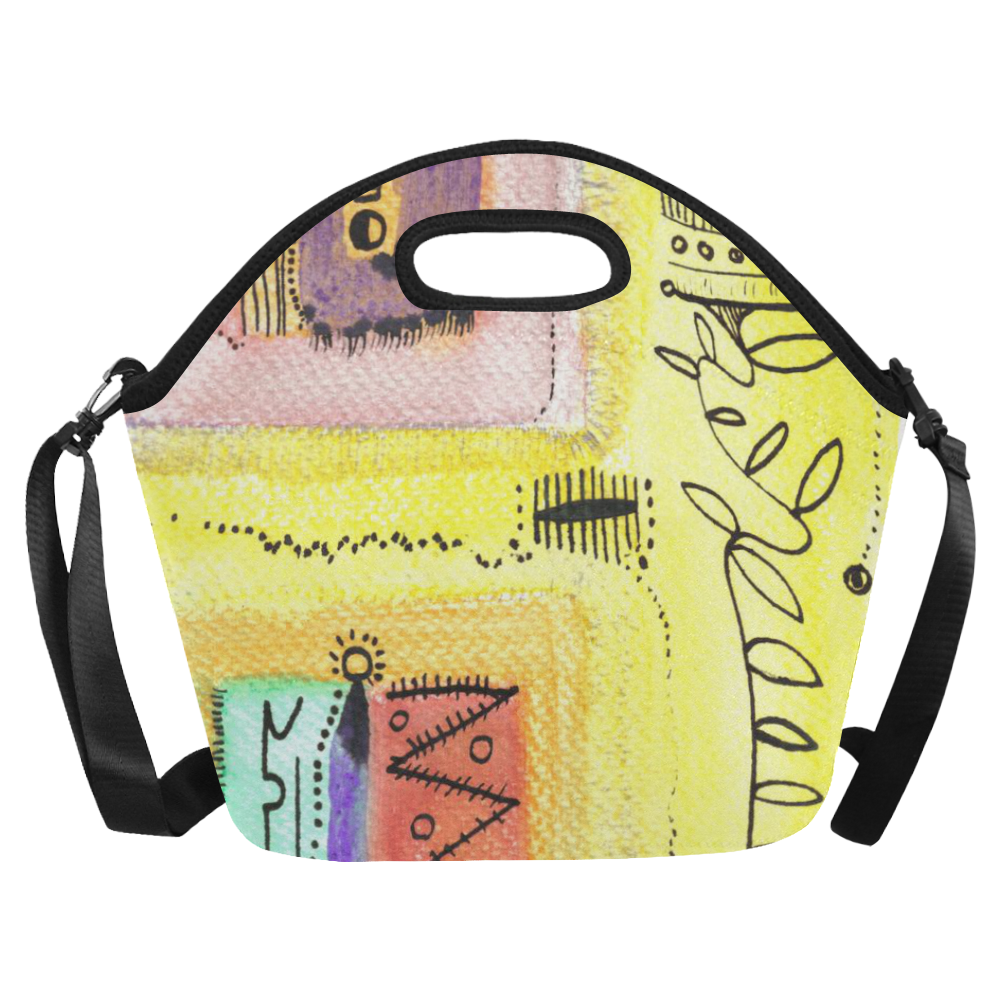 logo+chameleon+1 Neoprene Lunch Bag/Large (Model 1669)