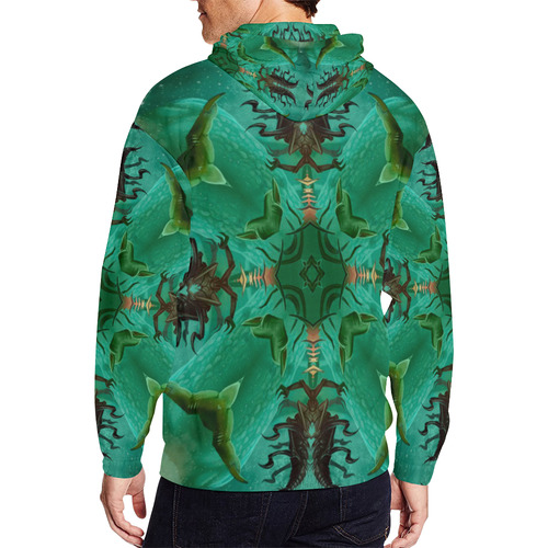 Darkstar Cthulhu Roach Killer All Over Print Full Zip Hoodie for Men (Model H14)