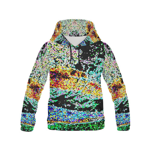 Day To Night All Over Print Hoodie for Women (USA Size) (Model H13)