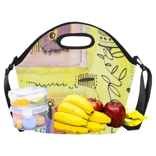 logo+chameleon+1 Neoprene Lunch Bag/Large (Model 1669)