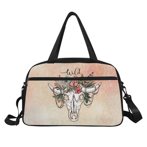 Wild Skull Boho Fitness Handbag (Model 1671)