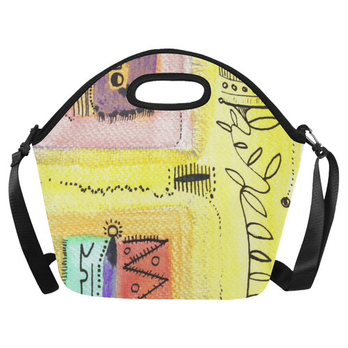 logo+chameleon+1 Neoprene Lunch Bag/Large (Model 1669)