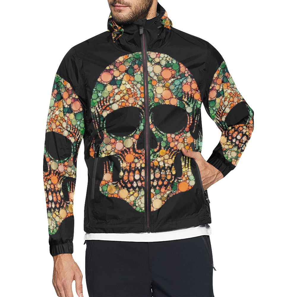 Awesome Bubble Skull D by JamColors Unisex All Over Print Windbreaker (Model H23)