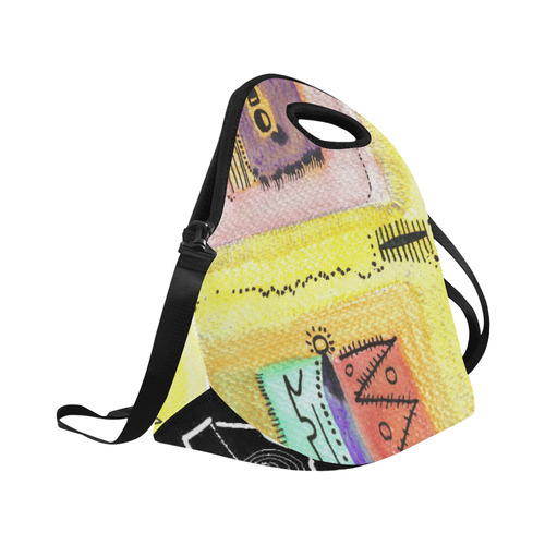 logo+chameleon+1 Neoprene Lunch Bag/Large (Model 1669)