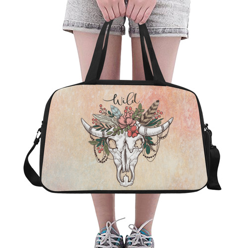 Wild Skull Boho Fitness Handbag (Model 1671)