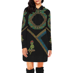 Tara by Vaatekaappi All Over Print Hoodie Mini Dress (Model H27)