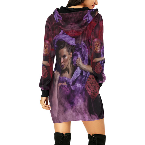 Awesome Witches Ritual All Over Print Hoodie Mini Dress (Model H27)