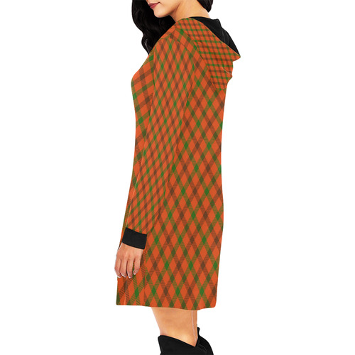Tami plaid for fall hunting season All Over Print Hoodie Mini Dress (Model H27)