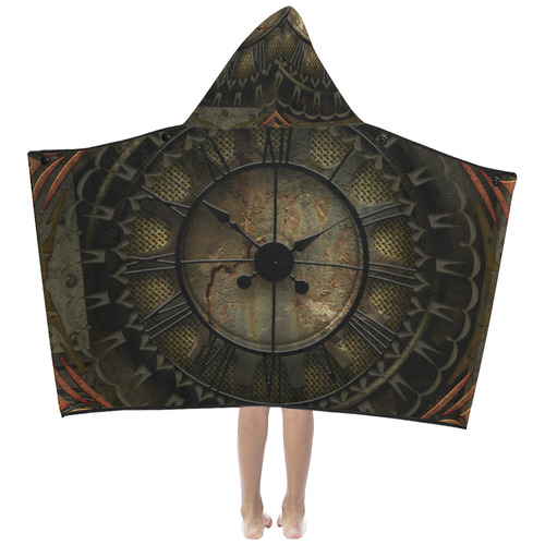 Steampunk, clockswork Kids' Hooded Bath Towels