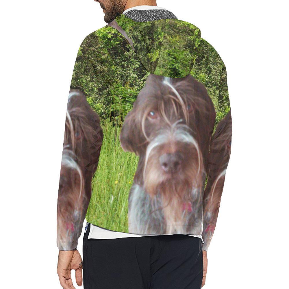 Dog Wirehaired Pointing Griffon Unisex All Over Print Windbreaker (Model H23)