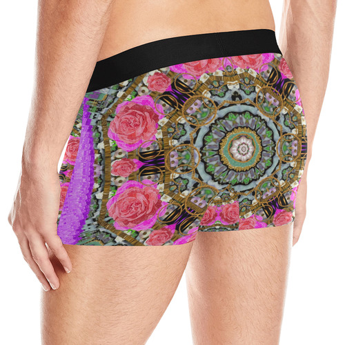 roses in a color cascade of freedom and peace Men's All Over Print Boxer Briefs (Model L10)