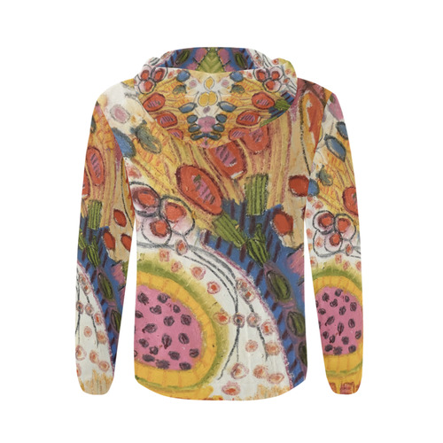 SL Guava mixed flowers All Over Print Full Zip Hoodie for Men (Model H14)