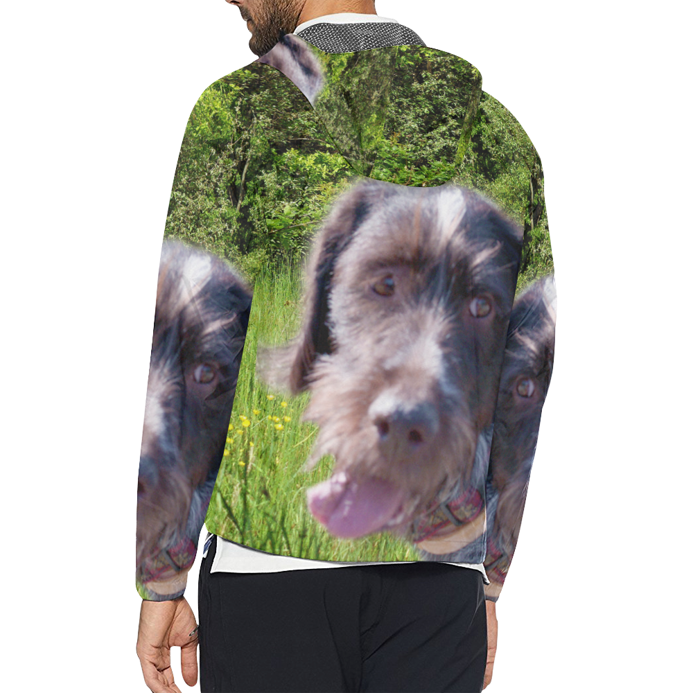Dog Wirehaired Pointing Griffon Unisex All Over Print Windbreaker (Model H23)