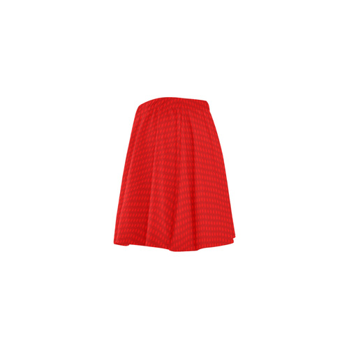 Bright Red Polka Dots on Red VAS2 Mini Skating Skirt (Model D36)