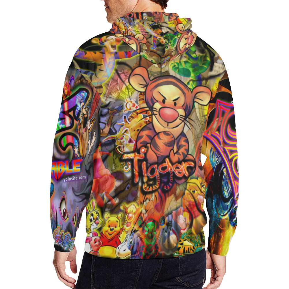 Tigger and Pooh By TheONE Savior @ ImpossABLE Endeavors All Over Print Full Zip Hoodie for Men (Model H14)