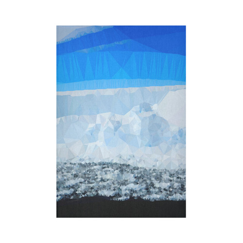 Iceberg Antarctica Low Poly Nature Landscape Cotton Linen Wall Tapestry 60"x 90"