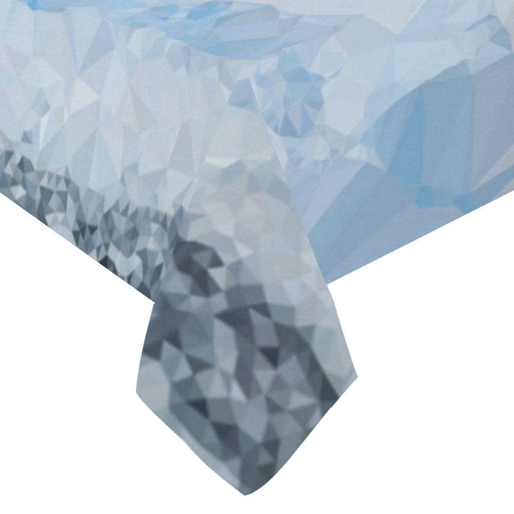 Iceberg Antarctica Low Poly Nature Landscape Cotton Linen Tablecloth 60"x120"
