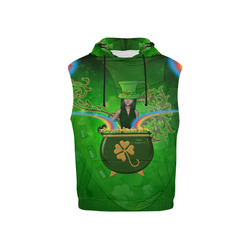 Happy St. Patrick's day All Over Print Sleeveless Hoodie for Kid (Model H15)