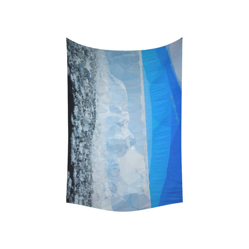 Iceberg Antarctica Low Poly Nature Landscape Cotton Linen Wall Tapestry 60"x 40"