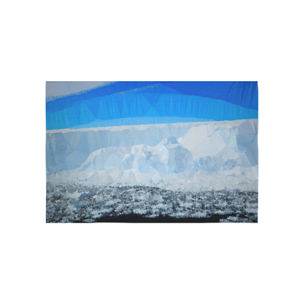 Iceberg Antarctica Low Poly Nature Landscape Cotton Linen Wall Tapestry 60"x 40"