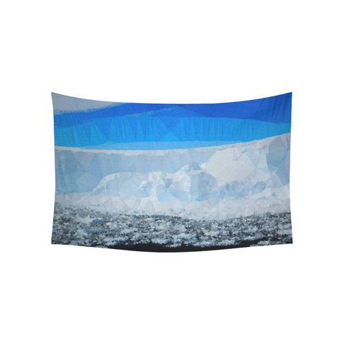 Iceberg Antarctica Low Poly Nature Landscape Cotton Linen Wall Tapestry 60"x 40"