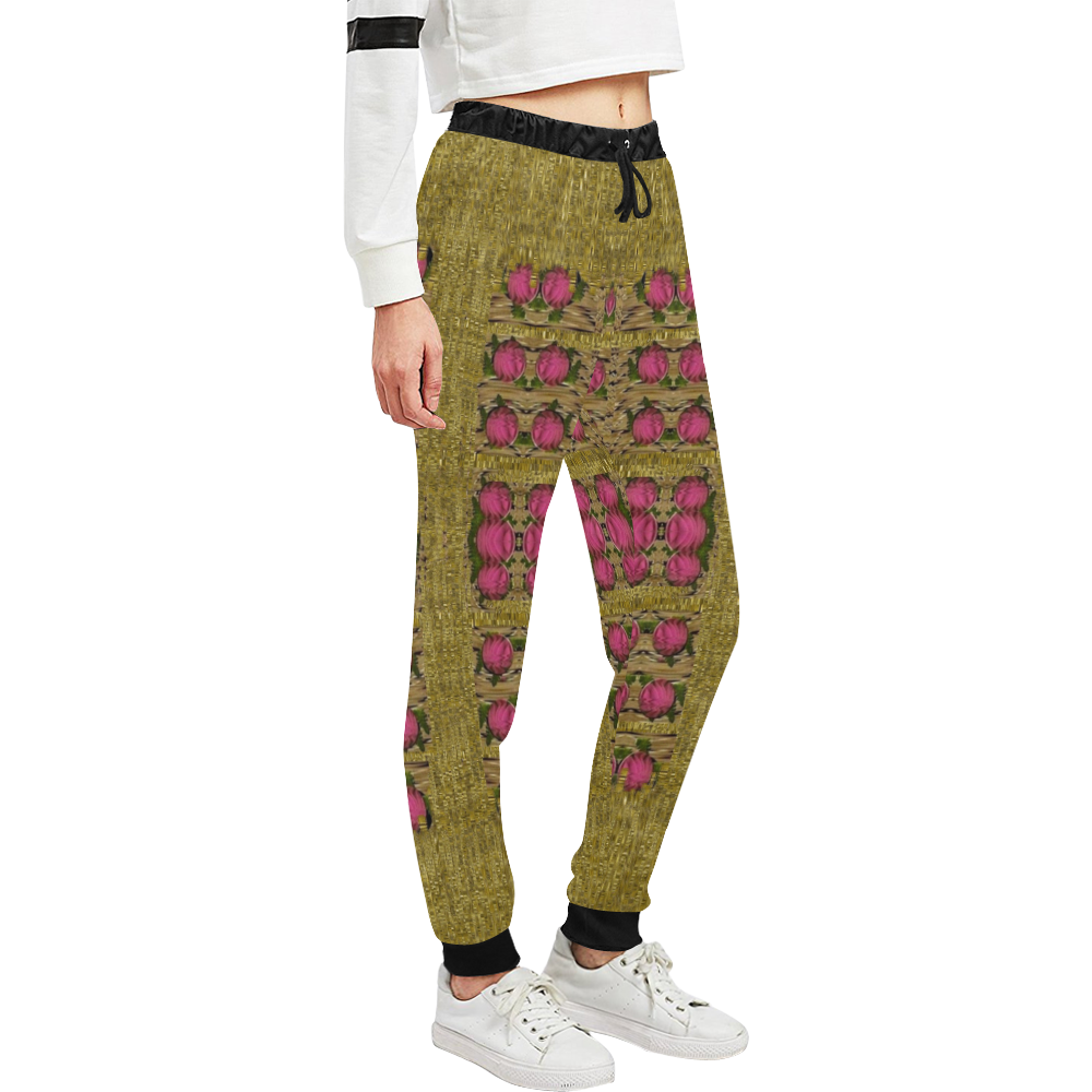 Bloom in gold shine and you shall be strong Unisex All Over Print Sweatpants (Model L11)