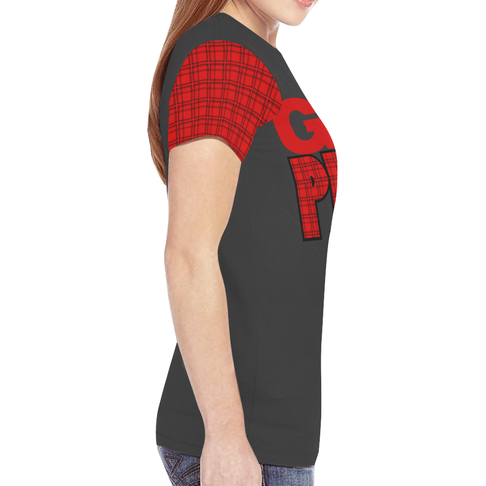 Got Plaid - Plaid Red & Black VAS2 New All Over Print T-shirt for Women (Model T45)