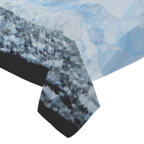 Iceberg Antarctica Low Poly Nature Landscape Cotton Linen Tablecloth 52"x 70"