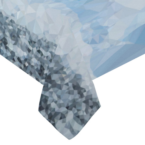 Iceberg Antarctica Low Poly Nature Landscape Cotton Linen Tablecloth 60"x 104"