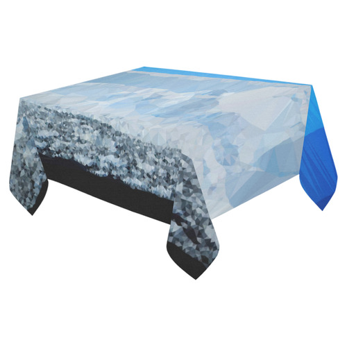 Iceberg Antarctica Low Poly Nature Landscape Cotton Linen Tablecloth 52"x 70"