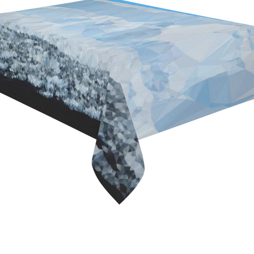 Iceberg Antarctica Low Poly Nature Landscape Cotton Linen Tablecloth 60"x 84"