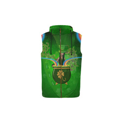 Happy St. Patrick's day All Over Print Sleeveless Zip Up Hoodie for Kid (Model H16)