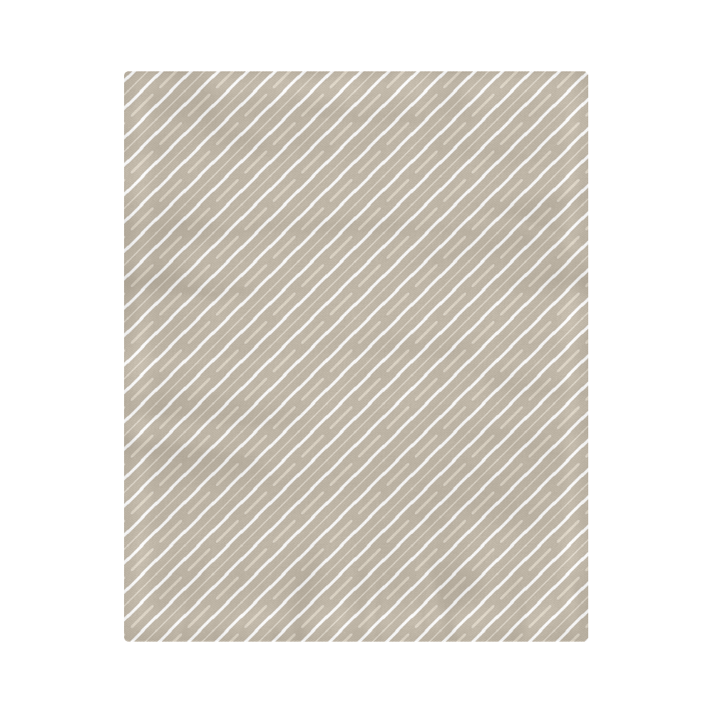 Beige Diagonal Stripe Duvet Cover 86"x70" ( All-over-print)