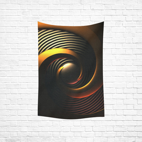Hypnotic Cotton Linen Wall Tapestry 40"x 60"